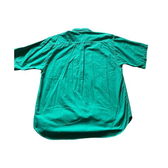 Disney Originals Mens/Teens Green Button-Down Shirt Large Embroidered Mickey - Picture 2 of 8